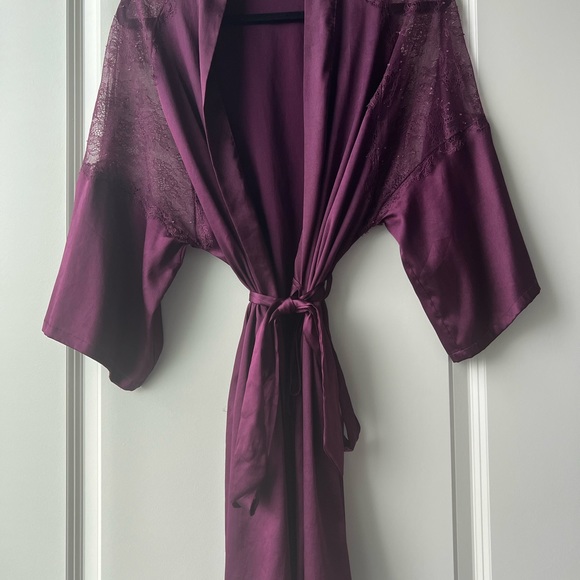 Victoria's Secret Other - Victoria’s Secret purple satin lace robe